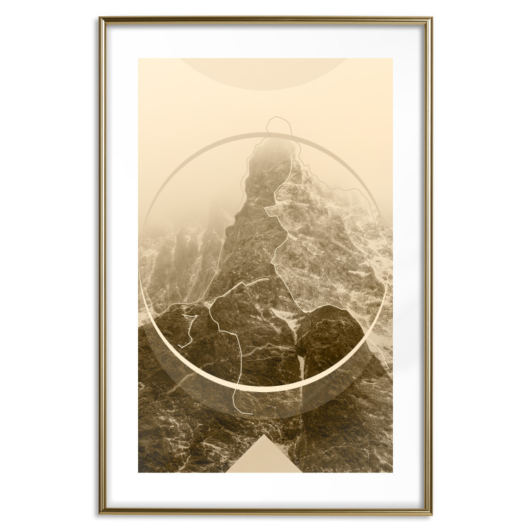 Wall Poster Power of Mountains in Sepia - composition with landscape of mountain range in winter 117218 additionalImage 16