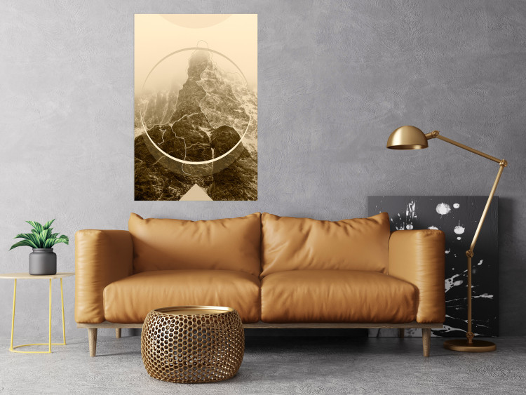 Wall Poster Power of Mountains in Sepia - composition with landscape of mountain range in winter 117218 additionalImage 16
