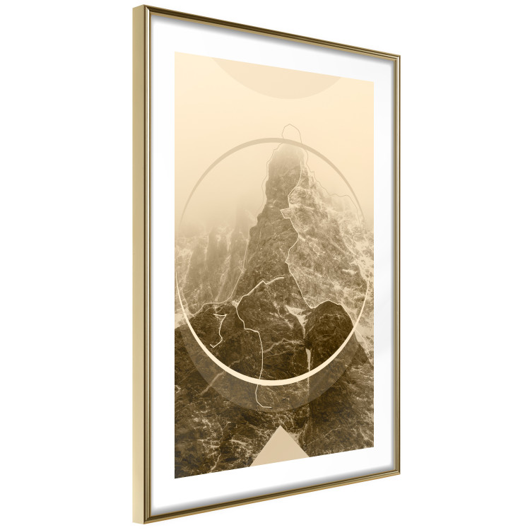 Wall Poster Power of Mountains in Sepia - composition with landscape of mountain range in winter 117218 additionalImage 6