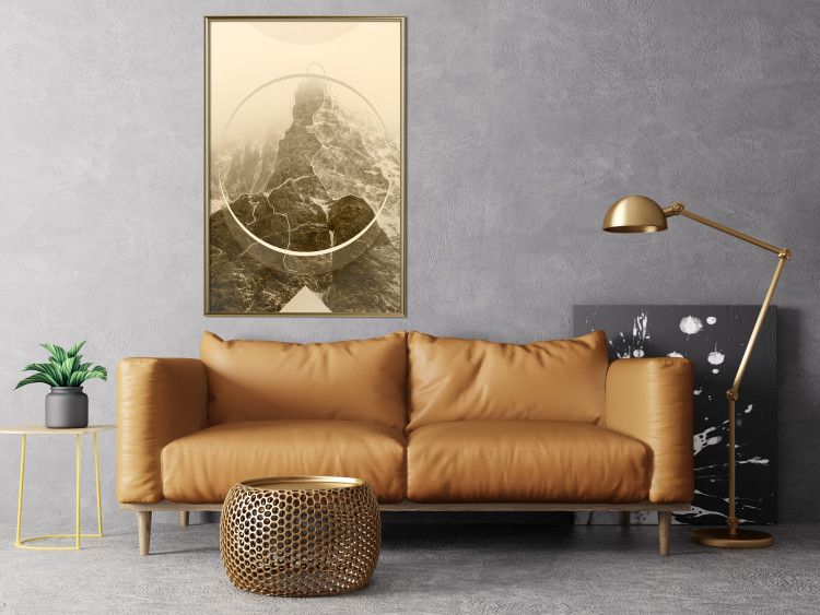Wall Poster Power of Mountains in Sepia - composition with landscape of mountain range in winter 117218 additionalImage 7