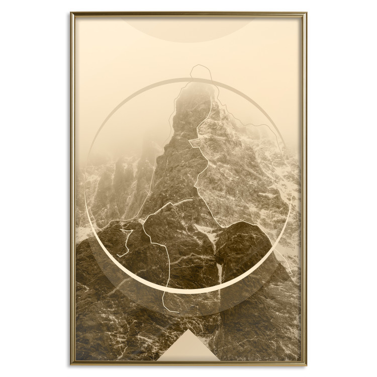 Wall Poster Power of Mountains in Sepia - composition with landscape of mountain range in winter 117218 additionalImage 19