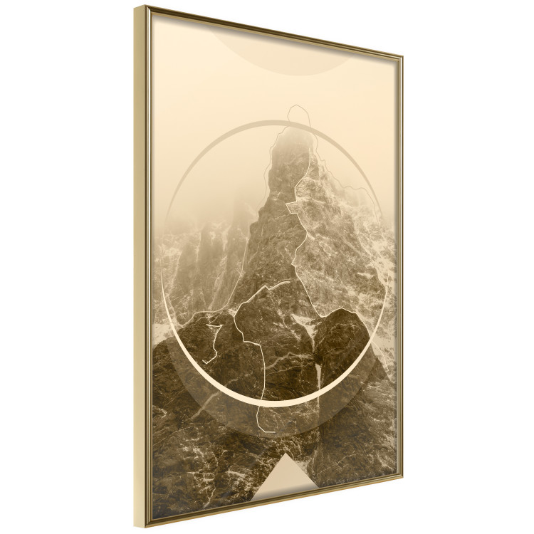 Wall Poster Power of Mountains in Sepia - composition with landscape of mountain range in winter 117218 additionalImage 12