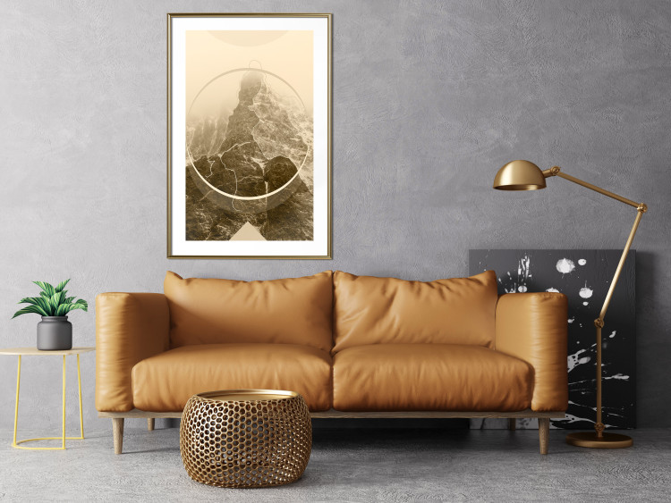 Wall Poster Power of Mountains in Sepia - composition with landscape of mountain range in winter 117218 additionalImage 13