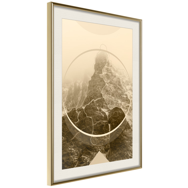 Wall Poster Power of Mountains in Sepia - composition with landscape of mountain range in winter 117218 additionalImage 2