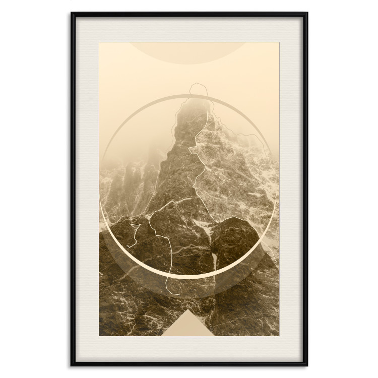 Wall Poster Power of Mountains in Sepia - composition with landscape of mountain range in winter 117218 additionalImage 21