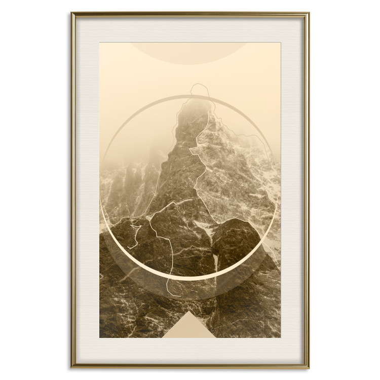 Wall Poster Power of Mountains in Sepia - composition with landscape of mountain range in winter 117218 additionalImage 22