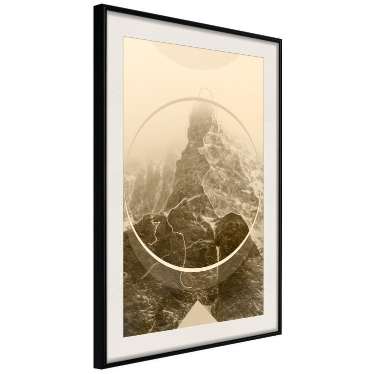 Wall Poster Power of Mountains in Sepia - composition with landscape of mountain range in winter 117218 additionalImage 3