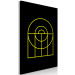 Canvas Print The sun on the horizon - a geometric composition on a black background 119118 additionalThumb 2