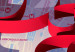 Canvas Paris in red - the inscription 3D Paris on the colorful city map 122218 additionalThumb 4