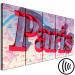 Canvas Paris in red - the inscription 3D Paris on the colorful city map 122218 additionalThumb 6