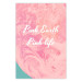 Wall Poster Pink Earth, Pink Life - white English text on pink texture 123218
