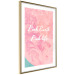 Wall Poster Pink Earth, Pink Life - white English text on pink texture 123218 additionalThumb 11