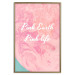 Wall Poster Pink Earth, Pink Life - white English text on pink texture 123218 additionalThumb 16