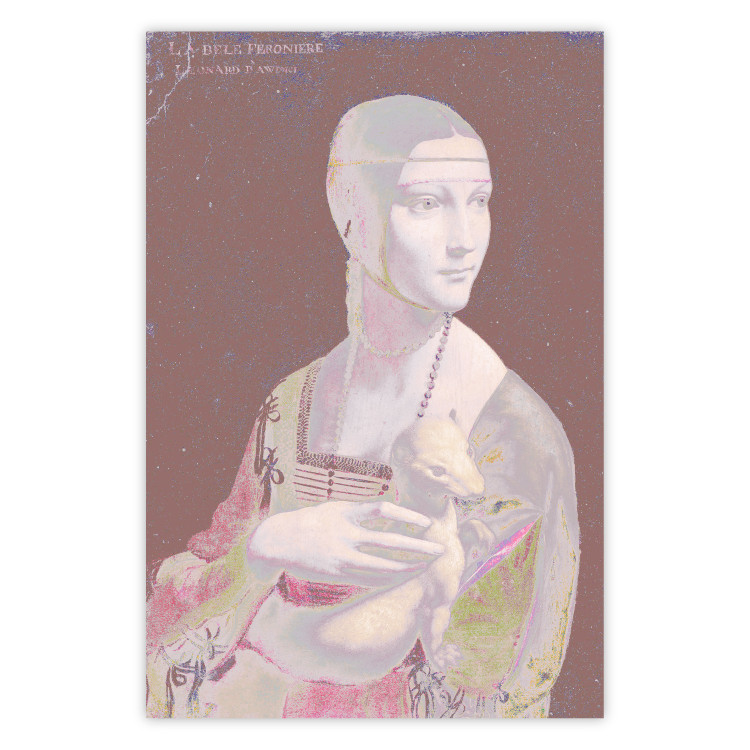 Poster Pastel Lady - woman with an animal by Leonardo da Vinci 123518