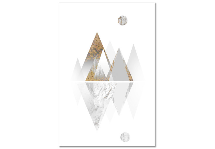 Canvas Print Triangles and circles - geometric abstraction with figures 125218