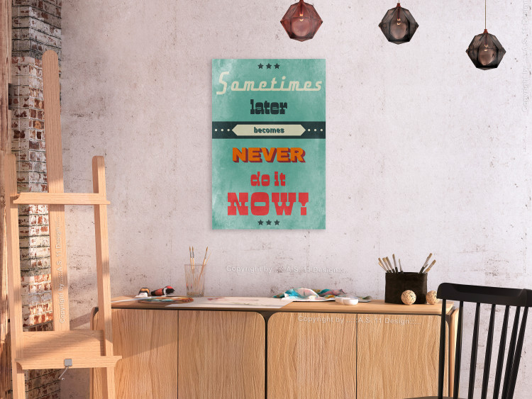 Canvas Print Do It Now! (1-part) vertical - motivational inscription in English 129318 additionalImage 3