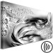 Canvas Ice-Bound Lake (1-part) narrow - abstract silver patterns 129418 additionalThumb 6