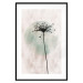 Wall Poster Autumn Evening - black dandelion flower on a light background with a large circle 131818 additionalThumb 17