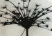 Wall Poster Autumn Evening - black dandelion flower on a light background with a large circle 131818 additionalThumb 12