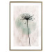 Wall Poster Autumn Evening - black dandelion flower on a light background with a large circle 131818 additionalThumb 16
