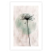Wall Poster Autumn Evening - black dandelion flower on a light background with a large circle 131818 additionalThumb 25