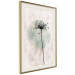 Wall Poster Autumn Evening - black dandelion flower on a light background with a large circle 131818 additionalThumb 3