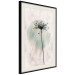 Wall Poster Autumn Evening - black dandelion flower on a light background with a large circle 131818 additionalThumb 2