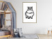 Poster Friendly Hippo - black and small hippo on a solid white background 135218 additionalThumb 20