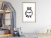 Poster Friendly Hippo - black and small hippo on a solid white background 135218 additionalThumb 16