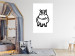Poster Friendly Hippo - black and small hippo on a solid white background 135218 additionalThumb 2