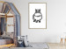 Poster Friendly Hippo - black and small hippo on a solid white background 135218 additionalThumb 12