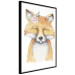 Wall Poster Red Fox - portrait of a red fox with a flower on a contrasting background 135718 additionalThumb 26
