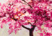 Canvas Art Print Blooming Island (1-piece) Wide - landscape of a tree with pink leaves 136318 additionalThumb 4