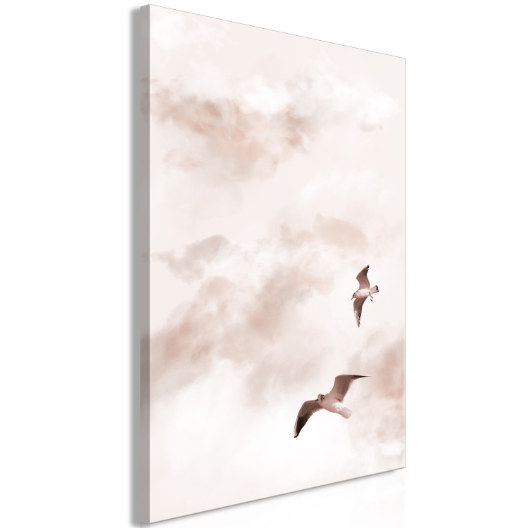 Canvas Art Print Celestial Lovers (1-piece) Vertical - birdscape in the sky 136518 additionalImage 2