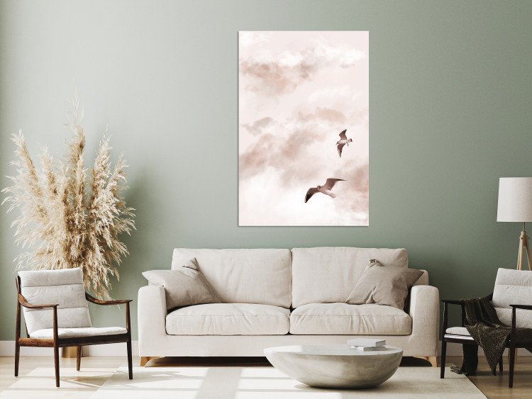 Canvas Art Print Celestial Lovers (1-piece) Vertical - birdscape in the sky 136518 additionalImage 3