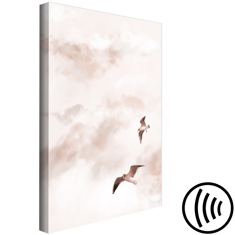 Canvas Art Print Celestial Lovers (1-piece) Vertical - birdscape in the sky 136518 additionalImage 6