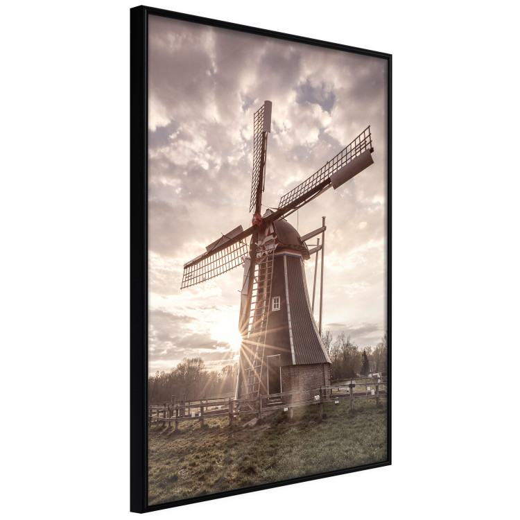 Poster Wind of Memories - landscape of a large windmill against a sunny sky 137918 additionalImage 4