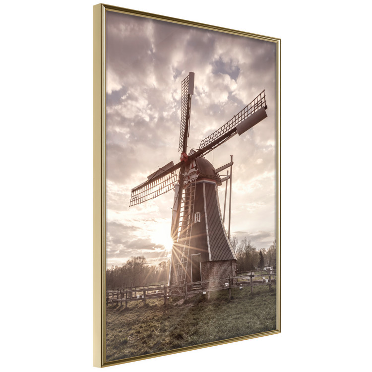 Poster Wind of Memories - landscape of a large windmill against a sunny sky 137918 additionalImage 9