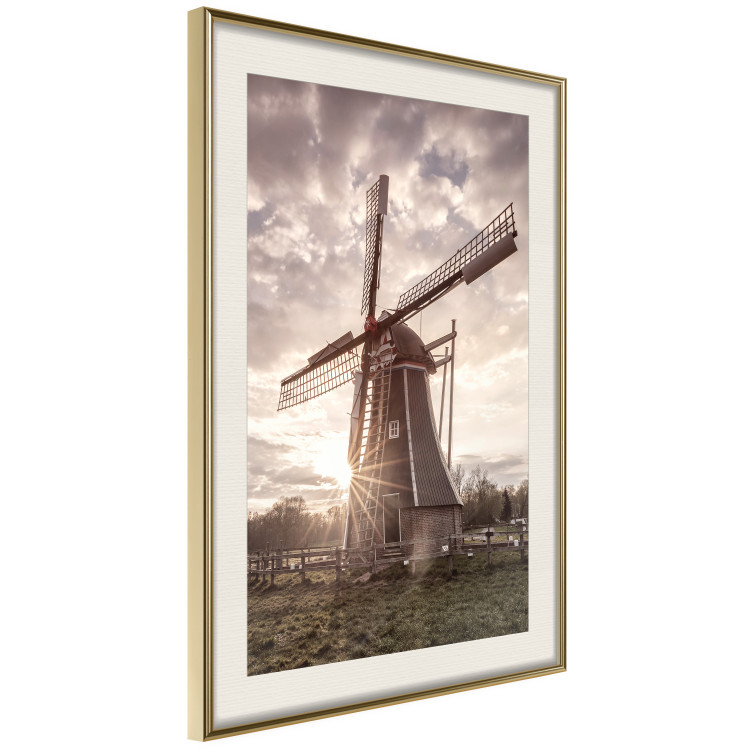 Poster Wind of Memories - landscape of a large windmill against a sunny sky 137918 additionalImage 3