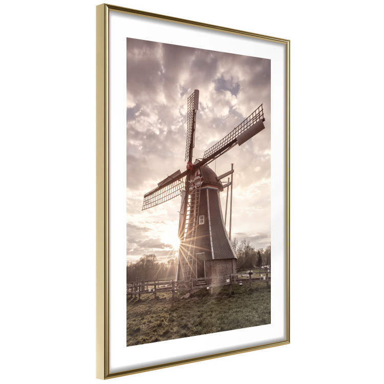 Poster Wind of Memories - landscape of a large windmill against a sunny sky 137918 additionalImage 2