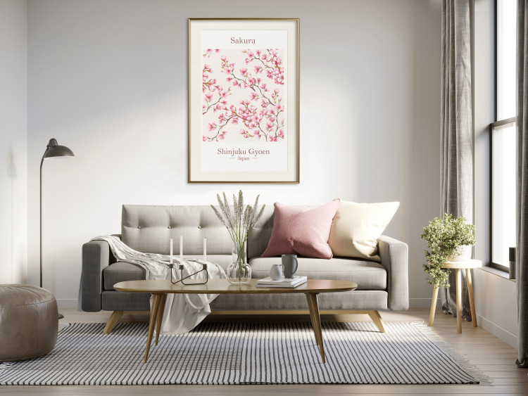 Wall Poster Sakura - English and Japanese text with pink flower 138218 additionalImage 7