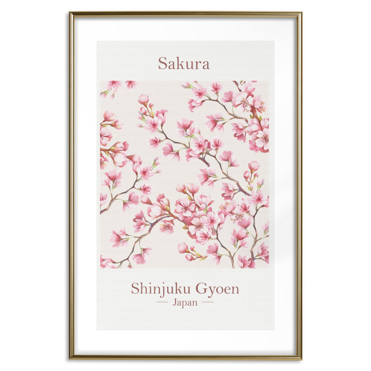 Wall Poster Sakura - English and Japanese text with pink flower 138218 additionalImage 10