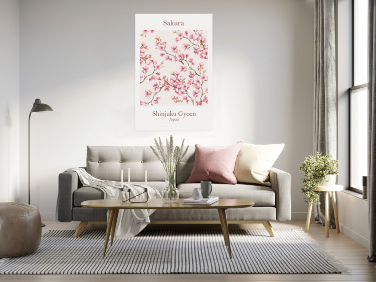 Wall Poster Sakura - English and Japanese text with pink flower 138218 additionalImage 13