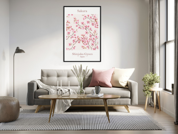 Wall Poster Sakura - English and Japanese text with pink flower 138218 additionalImage 11