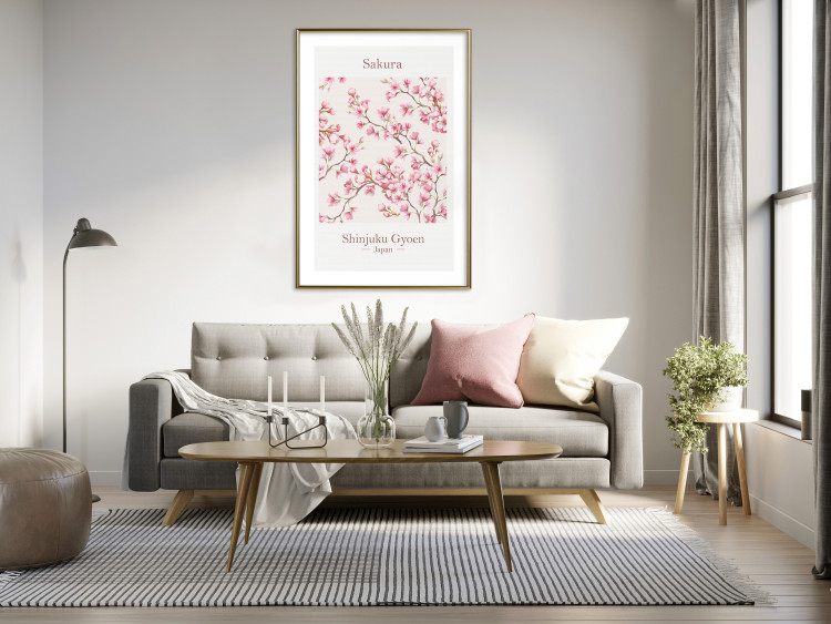 Wall Poster Sakura - English and Japanese text with pink flower 138218 additionalImage 7