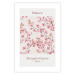 Wall Poster Sakura - English and Japanese text with pink flower 138218 additionalThumb 3