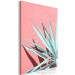 Canvas In Full Sunlight (1-piece) - landscape with leaves on a pink wall 144118 additionalThumb 2