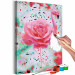 Paint by number Rose Flamingo - Pink Bird, Powdery Rose and Minty Shimmering Background 144618 additionalThumb 6