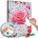 Paint by number Rose Flamingo - Pink Bird, Powdery Rose and Minty Shimmering Background 144618