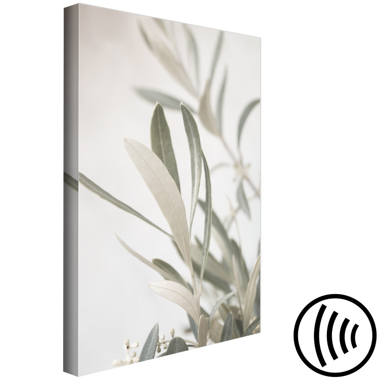 Canvas Print Olive Tree Branch (1-piece) - landscape in leaves on a light background 145218 additionalImage 6